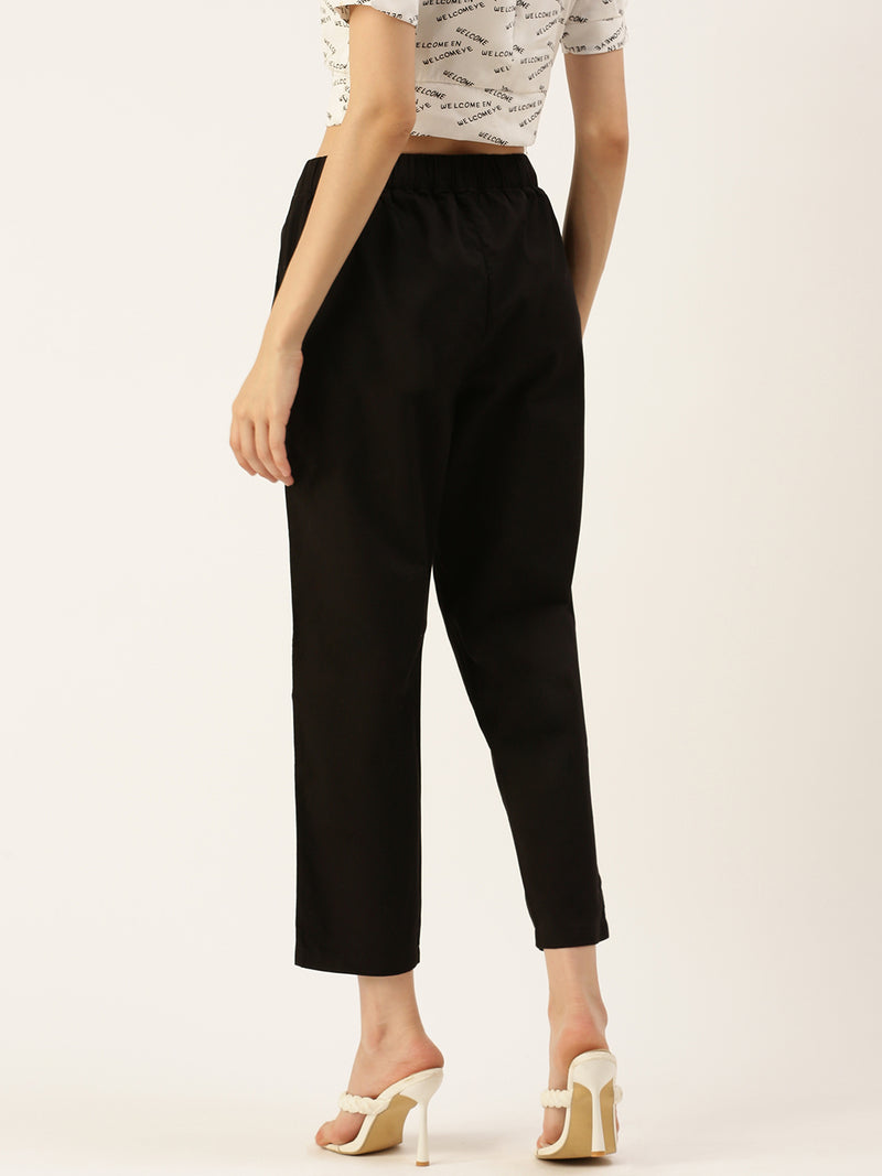 De Moza Women's Casual Pant Black