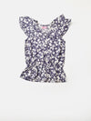 De Moza Girls Printed Top Dark Blue
