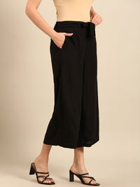 Tie Up Culottes-Black - De Moza