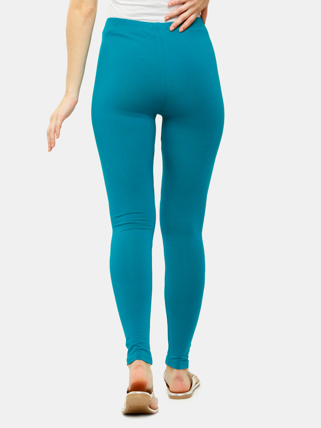 Women Ankle Length Leggings Teal – De Moza