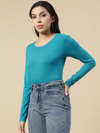 T-Shirt Long Sleeve-Teal - De Moza