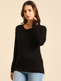 T-Shirt Long Sleeve-Black - De Moza