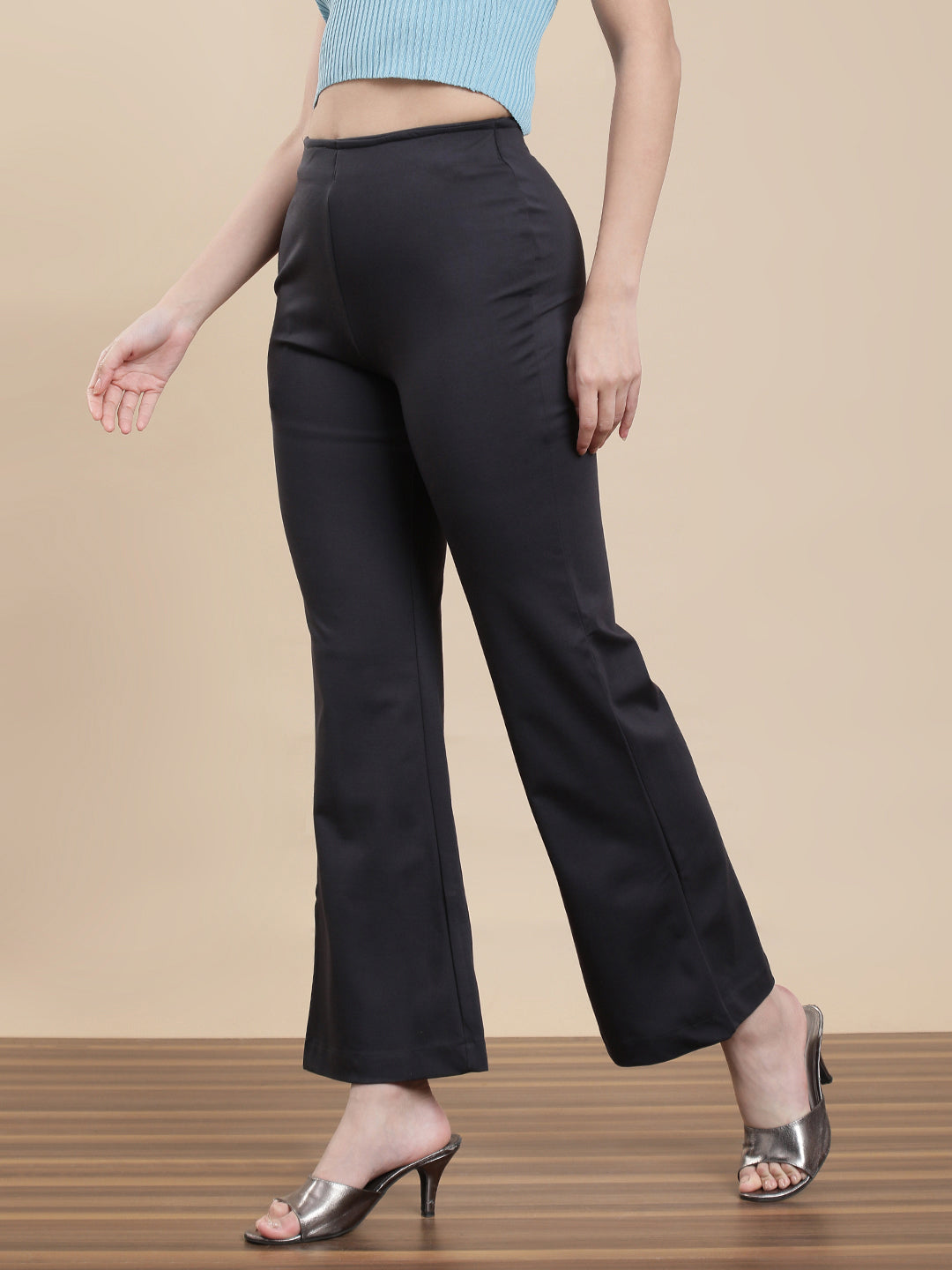 De Moza Women Casual Tregging Dark Grey