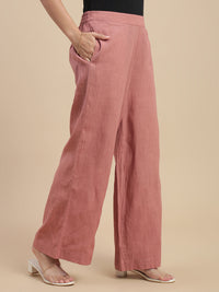 De Moza Women's Officewear Co-ords (Tunic Shirt & Palazzo) Peach - De Moza