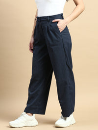 Formal Pants Stripped-Navy - De Moza