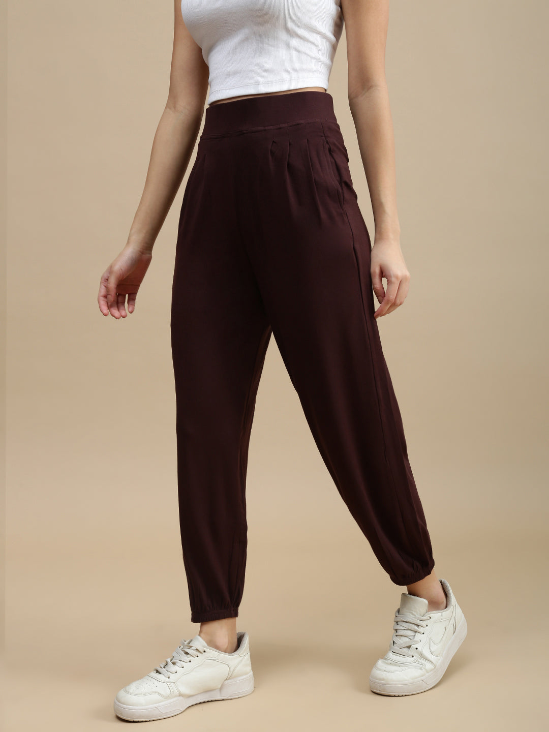 De Moza Women Casual Jogger Brown