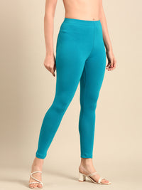 Ankle Length Leggings Cotton-Teal - De Moza