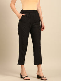 Cigarette Pants-Black - De Moza