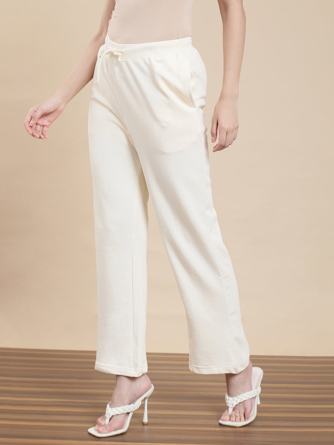 De Moza Women Casual Pants Cream