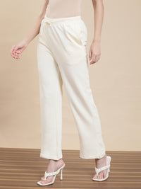 De Moza Women Casual Pants Cream