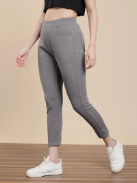 De Moza Women Casual Jegging Steel Grey