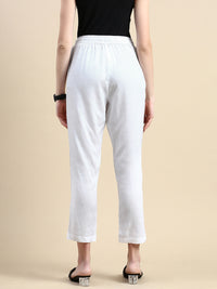 Straight Pant-White - De Moza