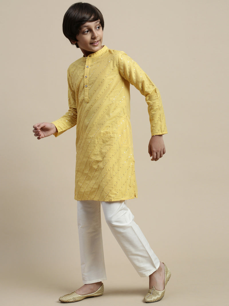 PIPIN Boys Kurta Yellow