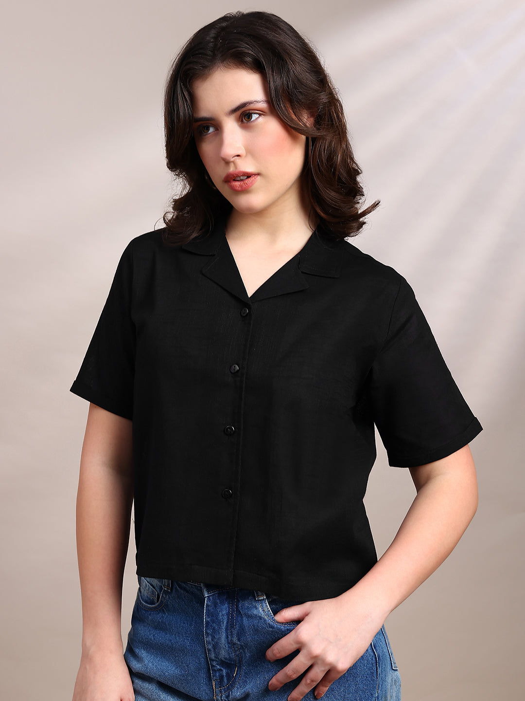 De Moza Women Casual Top Black