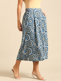 Printed Culottes-Blue - De Moza