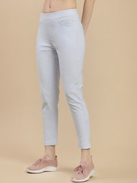 De Moza Women's Casual Jegging Ice blue - De Moza
