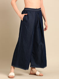 Palazzo-Dark Wash - De Moza