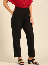 Straight Pant-Black - De Moza