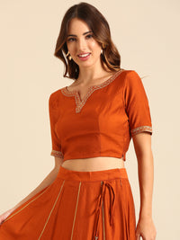 Blouse-Rust Orange - De Moza