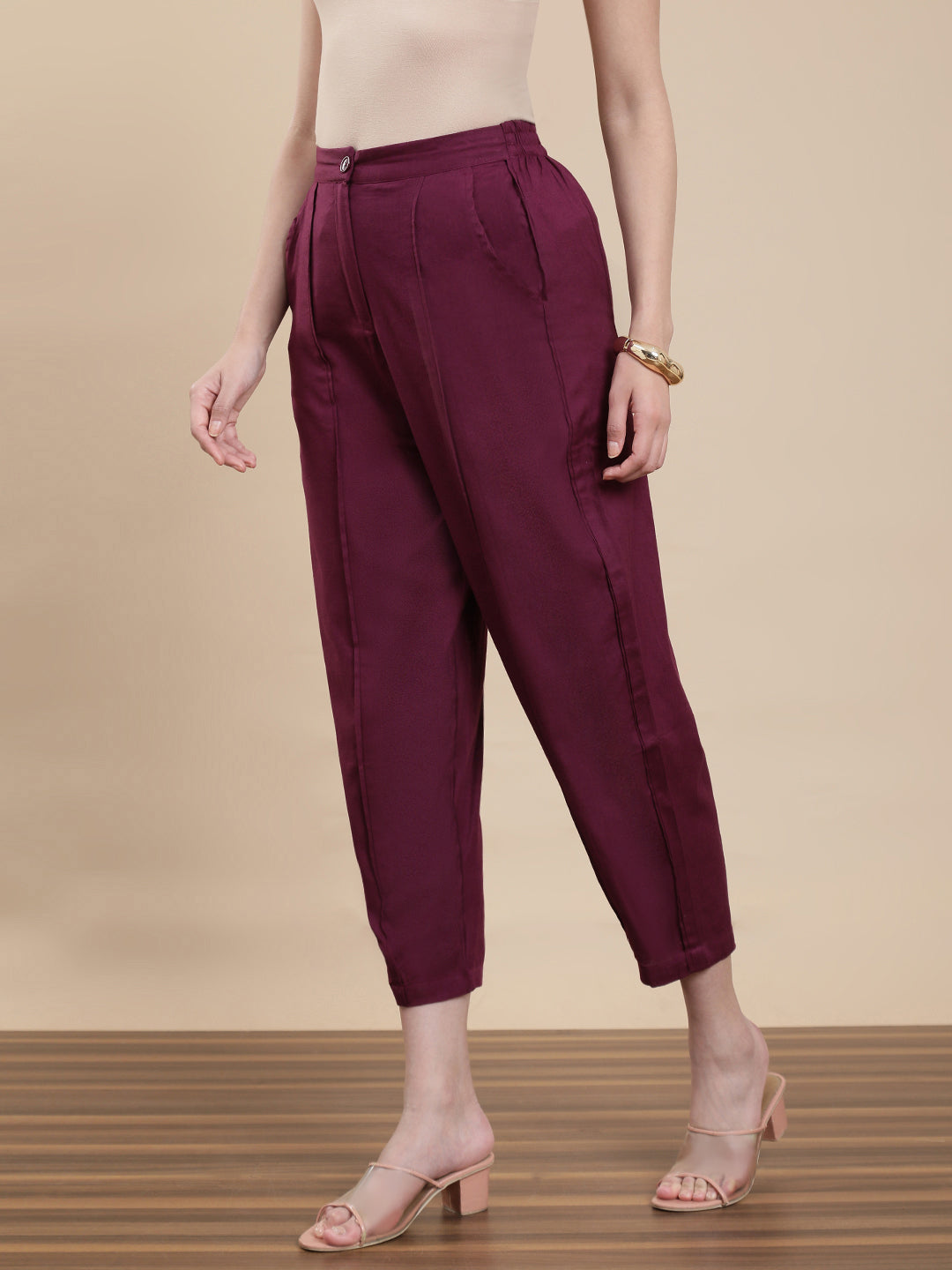 De Moza Women Casual Pants Cherry