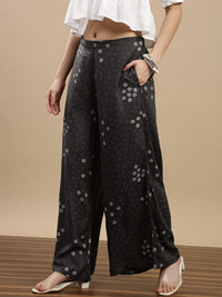 De Moza Women Casual Palazzo Dark Grey - De Moza