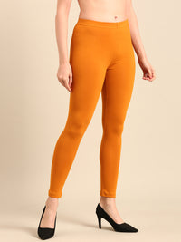 Ankle Length Leggings Cotton-Dark Mustard - De Moza