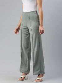 De Moza Women Formal Pant Sage Green - De Moza