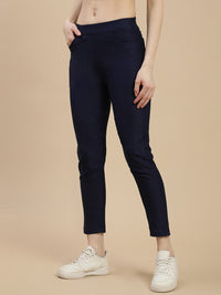 De Moza Women's Casual Jegging Navy Blue - De Moza