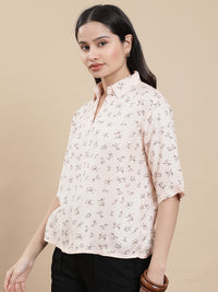 De Moza Women Casual Top Light Beige