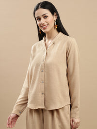 Co-ord Set (Top & Palazzo) - Beige
