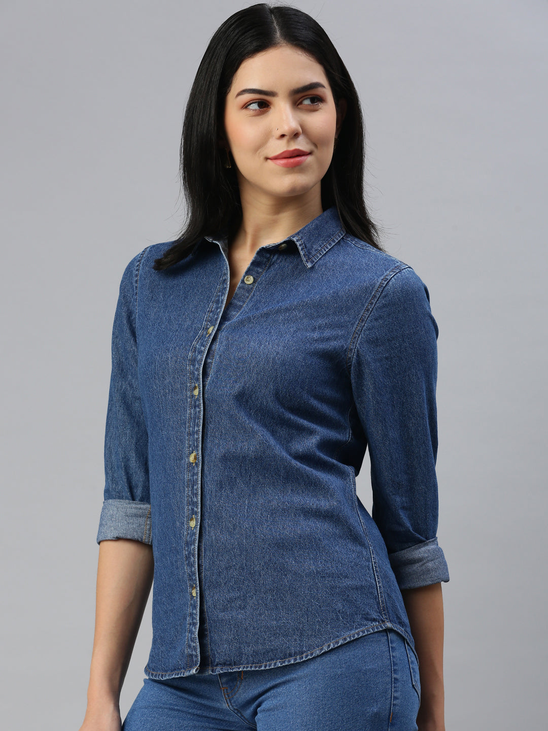 De Moza Women Shirt Dark Blue