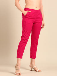 Cigarette Pants-Fuchsia - De Moza