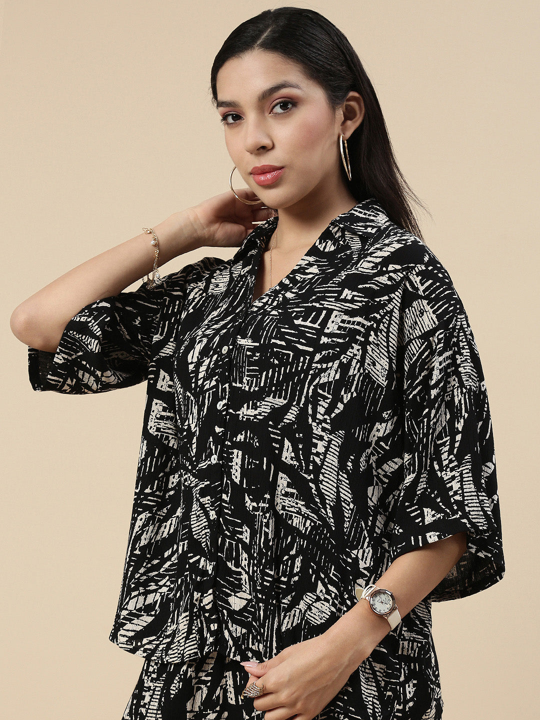 Co-ord Set (Top & Palazzo) - Black