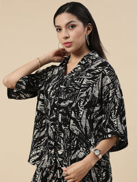 Co-ord Set (Top & Palazzo) - Black