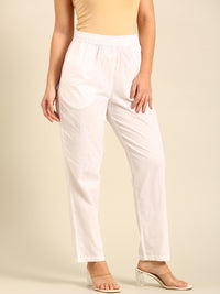Straight Pant-White - De Moza