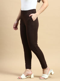 Super Stretch Kurti Pant-Brown - De Moza