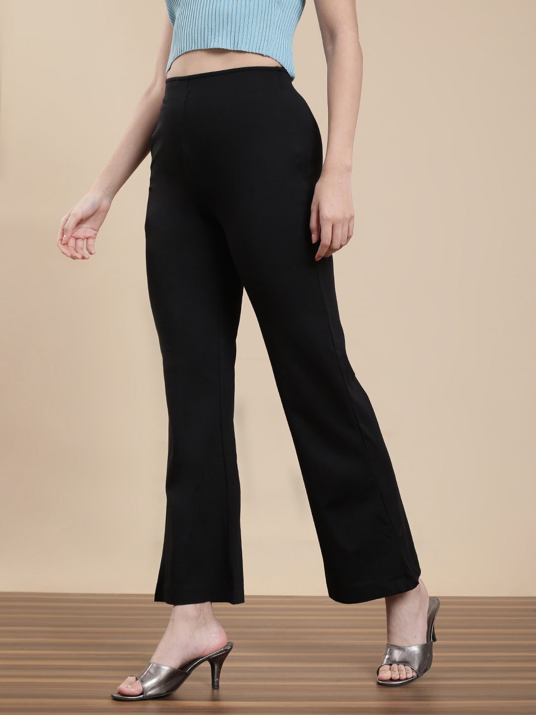 De Moza Women Casual Tregging Black