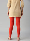De Moza Ankle Length Leggings Cotton Rust Orange - De Moza