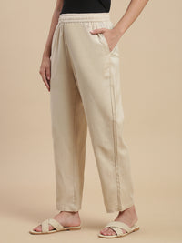 De Moza Women Casual Pants Light Beige - De Moza