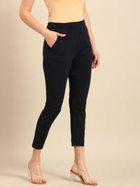 Super Stretch Kurti Pant-Navy - De Moza