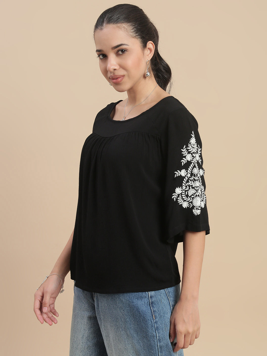 De Moza Women Casual Top Black - De Moza