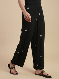 De Moza Women Casual Palazzo Black - De Moza