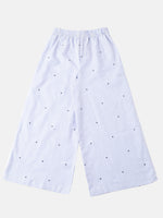 De Moza Girls Printed Palazzo Blue
