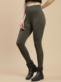 De Moza Women Winter Leggings Olive