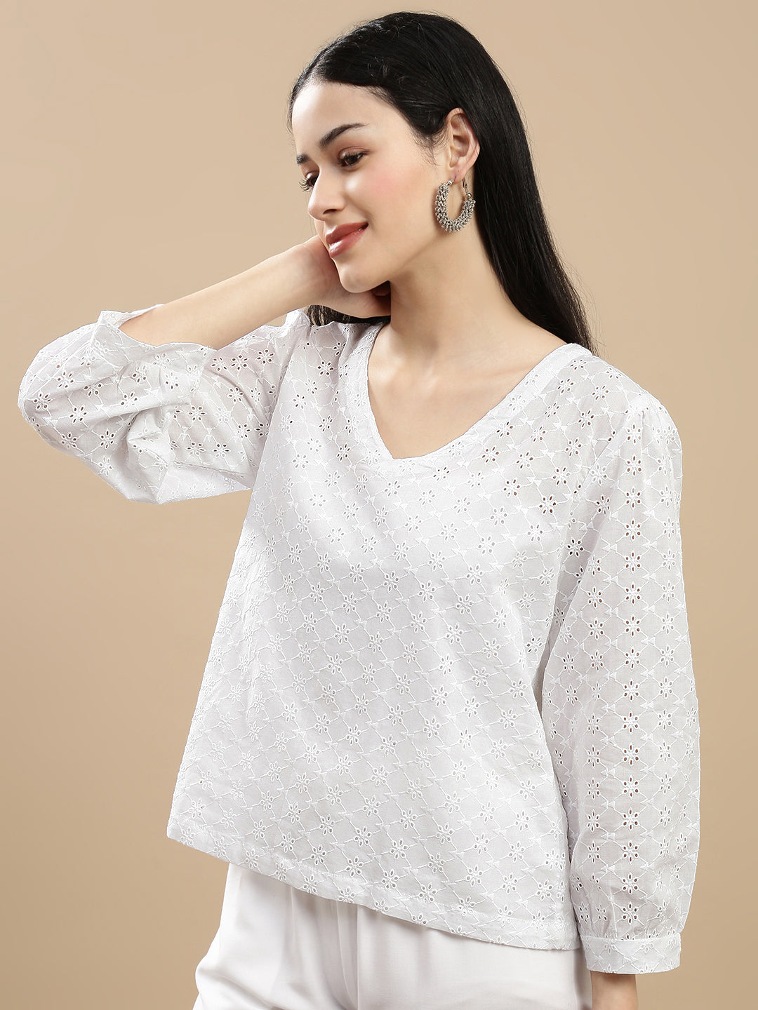 De Moza Women Casual Top White