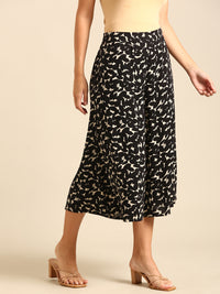 Culottes All Over Print-Black - De Moza