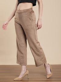 De Moza Women Casual Palazzo Tan