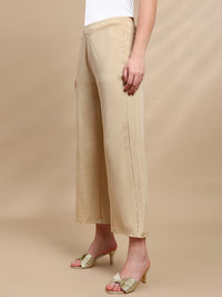 De Moza Women Festive Palazzo Light Gold - De Moza