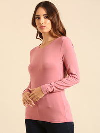 T-Shirt Long Sleeve-Dusty Pink - De Moza