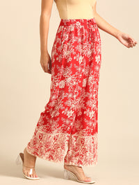 Printed Palazzo-Red - De Moza